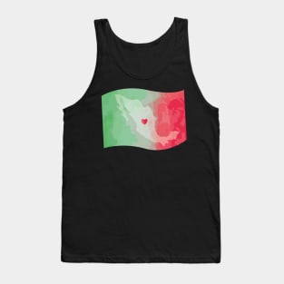 Mexico map watercolor work of art i love mexico print mexican flag proudly mexican Tank Top